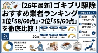 ゴキブリ駆除おすすめ業者ランキング
