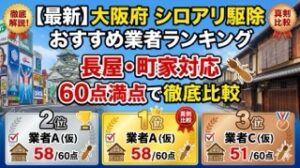 大阪府のシロアリ駆除おすすめ業者ランキング