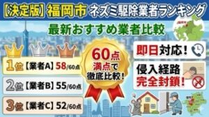 福岡市のネズミ駆除おすすめ業者ランキング
