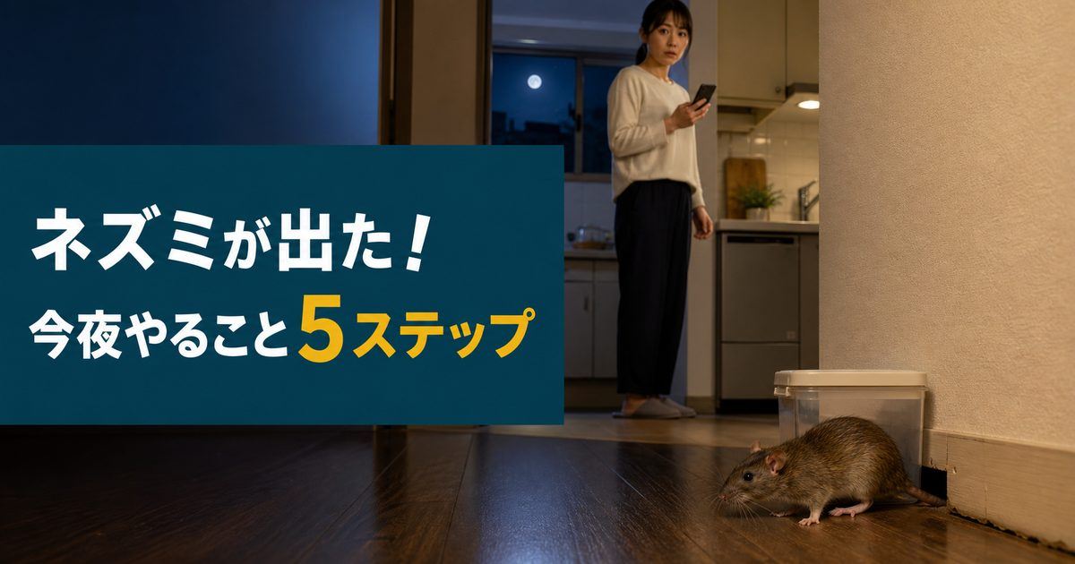 ネズミが出たとき今夜やること5ステップ