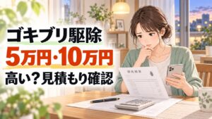 ゴキブリ駆除5万円・10万円は高いか見積もりを確認する人