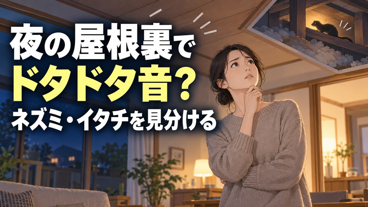夜の屋根裏のドタドタ音が気になる人