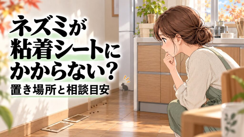 ネズミが粘着シートにかからず困る人と置き場所